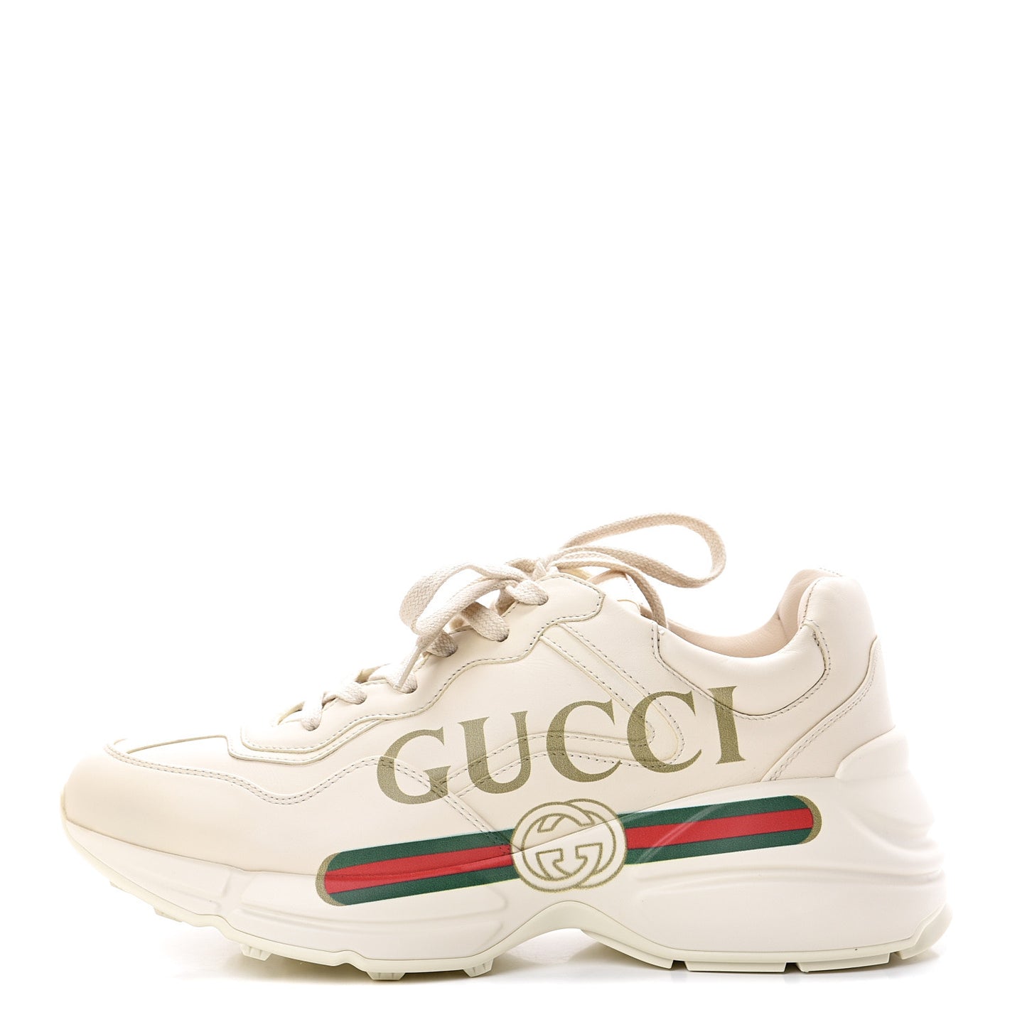 Calfskin Logo Womens Rhyton Sneakers 39 Ivory