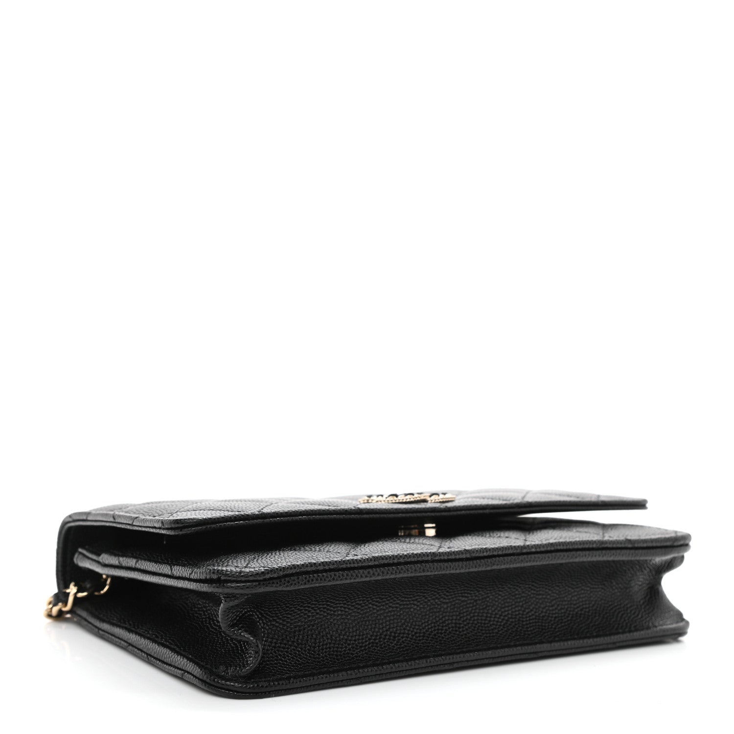 Chanel Caviar Quilted Crystal CC Wallet On Chain WOC Black 4 of 10