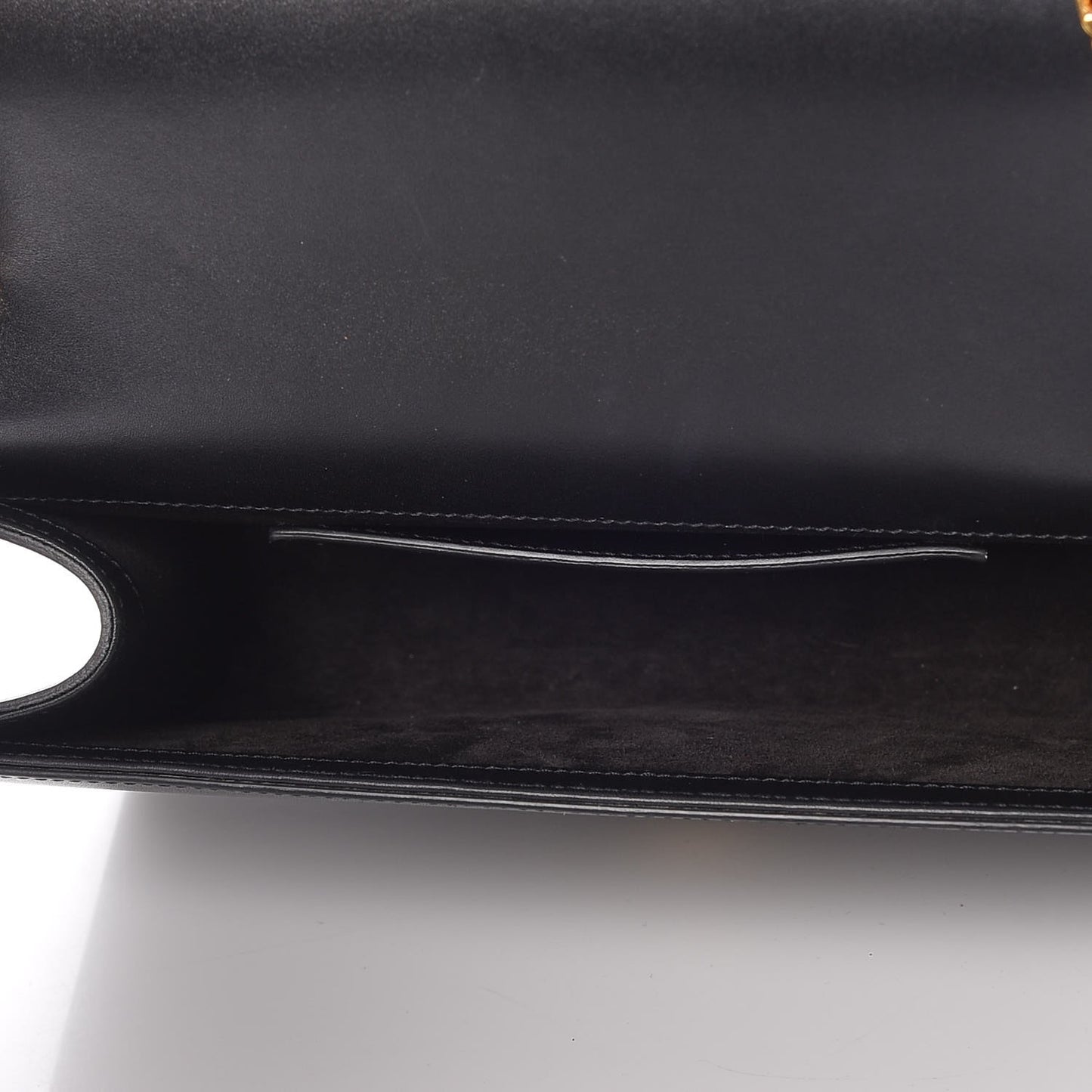 Smooth Calfskin Medium Classic Monogram Kate Tassel Satchel Black