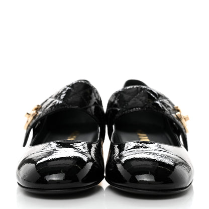 Chanel Patent Goatskin Cap Toe Mary Janes 38.5 Black 2 of 11