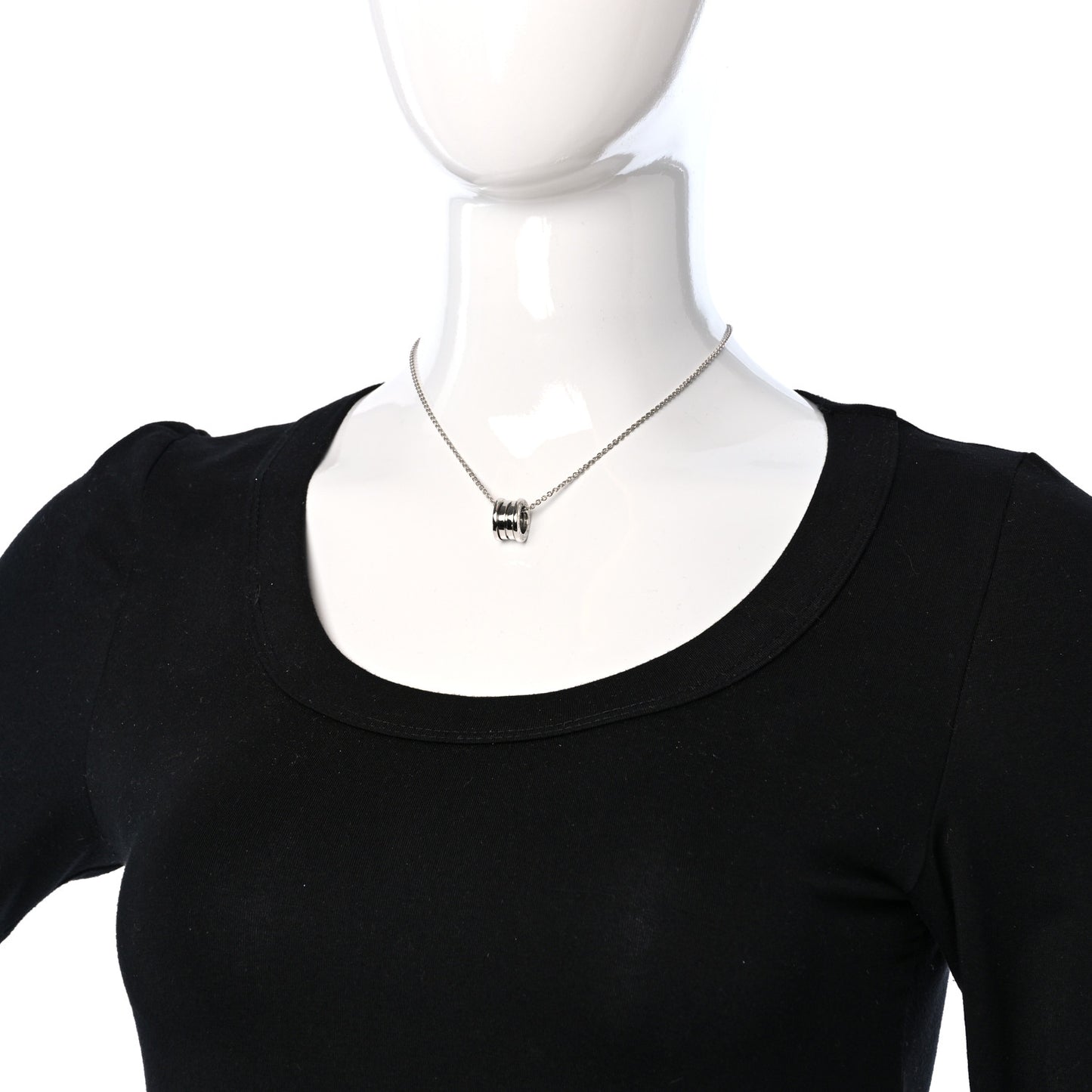 18K White Gold B.Zero1 Pendant Necklace