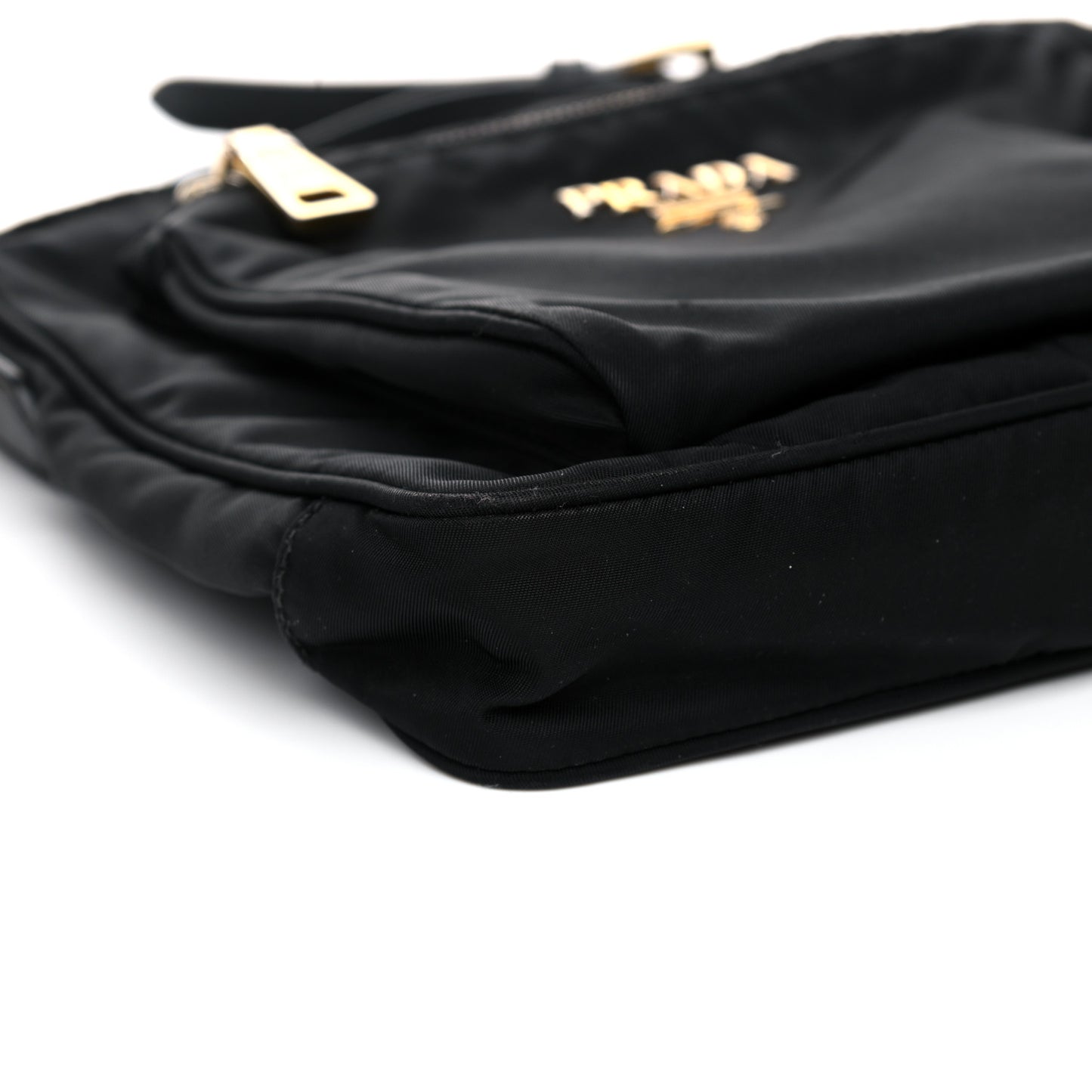 Nylon Saffiano Crossbody Bag Black