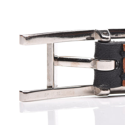 Hermes Swift Behapi Double Tour Bracelet M Black Gold 6 of 7