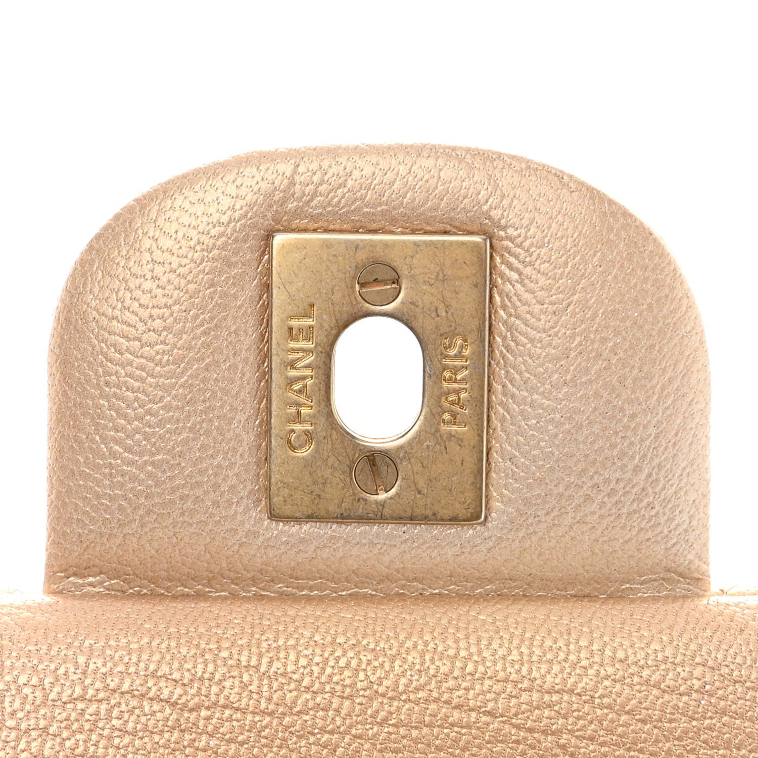 Chanel Metallic Goatskin Quilted Ombre Medium Double Flap Gold 14 of 18
