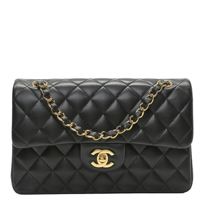 Chanel Lambskin Quilted Small Double Flap Black 1 of 14