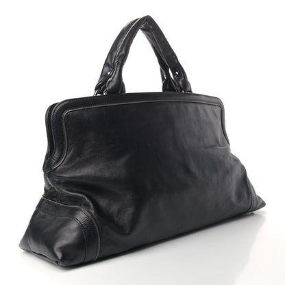 Chanel Lambskin East West Soho Shopper Black 2 of 16