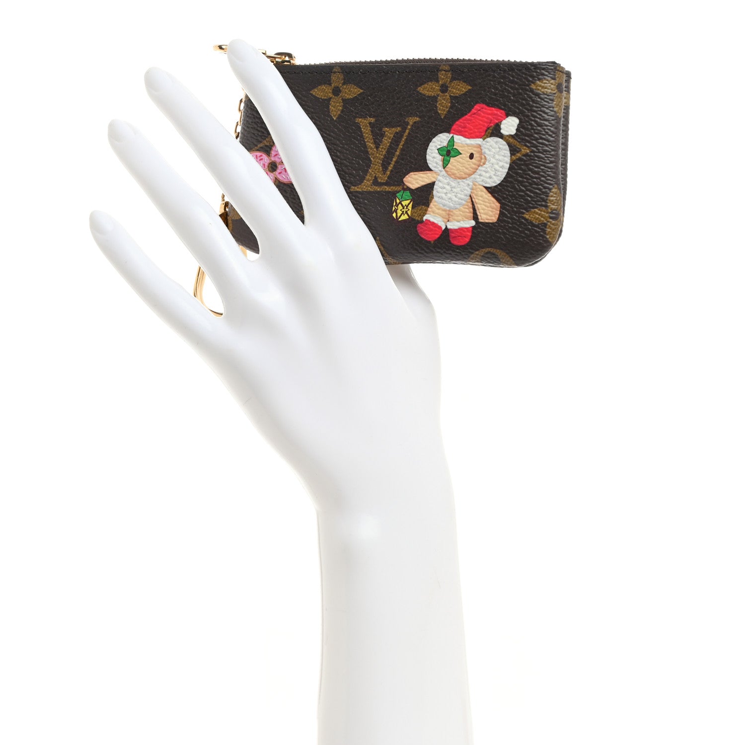 Louis Vuitton Monogram 2024 Christmas Animation Candy Factory Key Pouch Candy Red 2 of 7