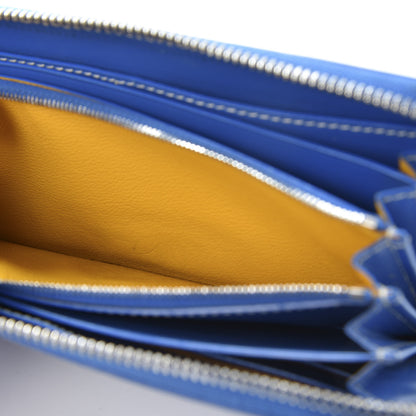 Goyard Goyardine Matignon Zip Around GM Wallet Blue 8 of 10