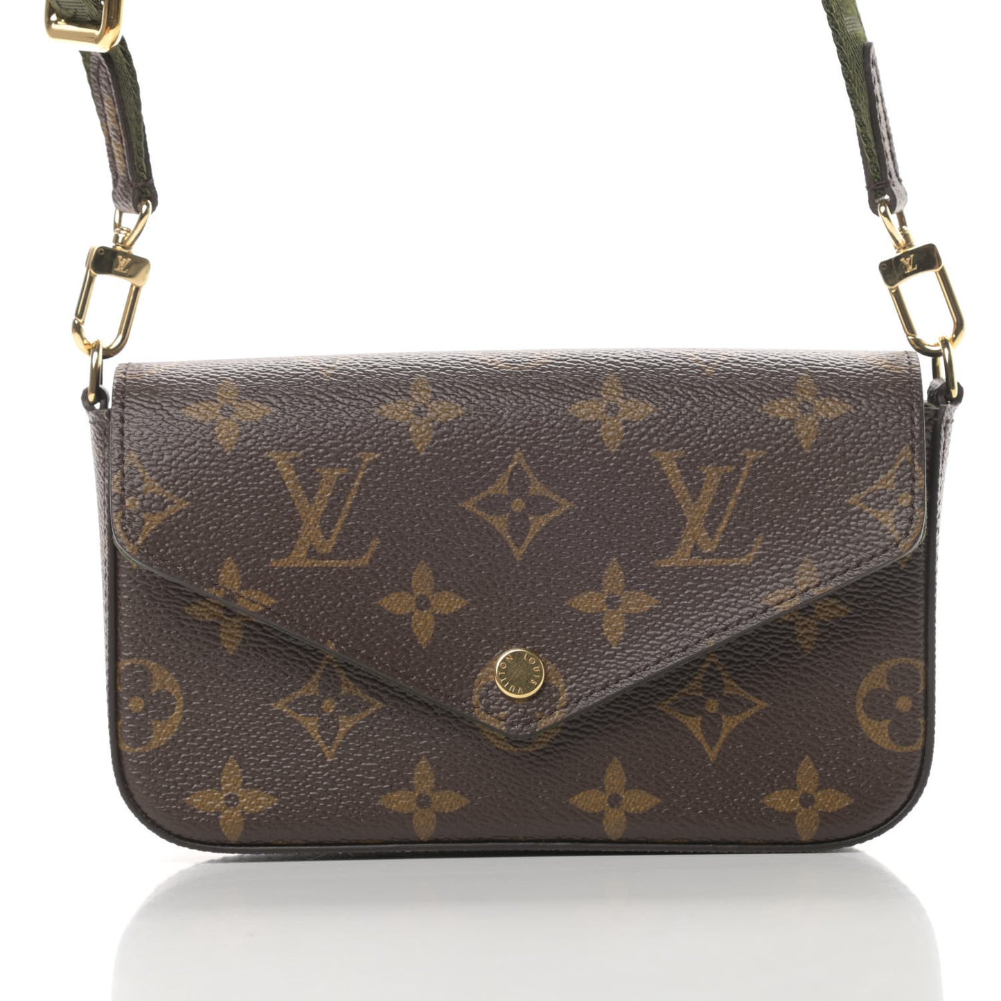 Monogram Felicie Strap & Go Kaki