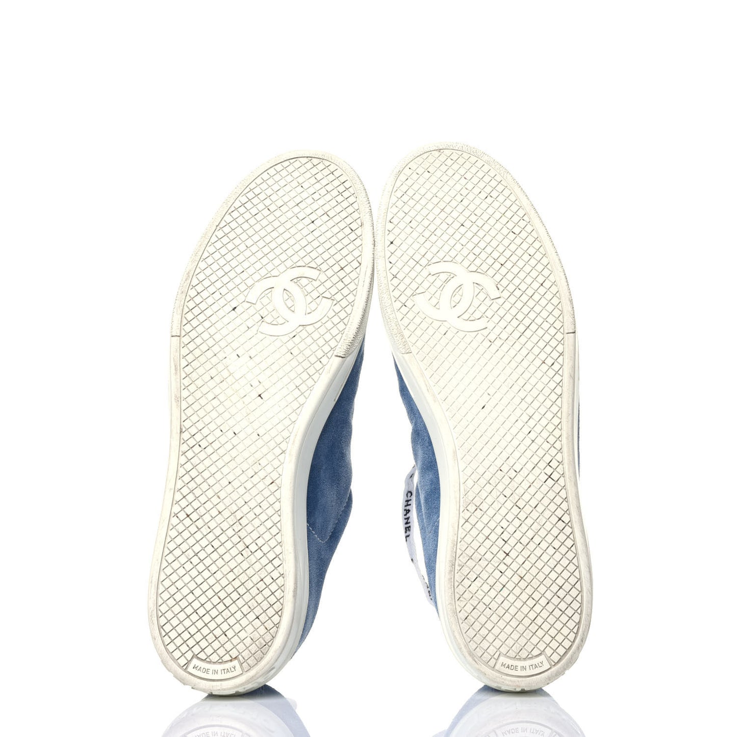Suede Calfskin Sneakers 42 Light Blue