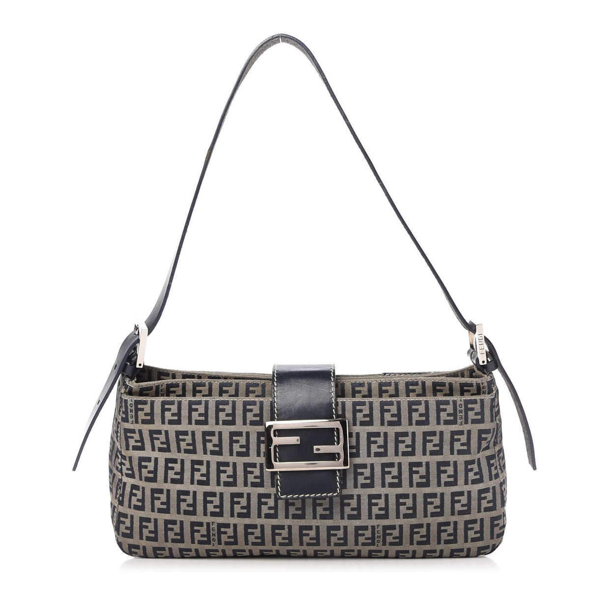 Fendi Zucchino Mini Mama Baguette Navy 1 of 10