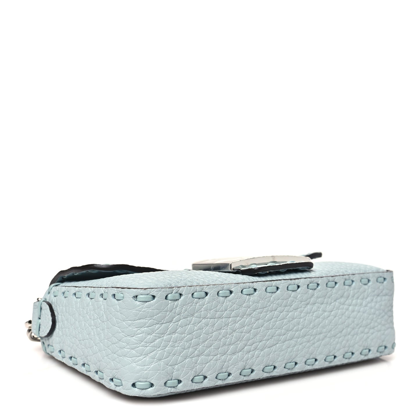 Cuoio Roma Sellerissima Nappa Sintetica Tape Stitch Mini Baguette Anice