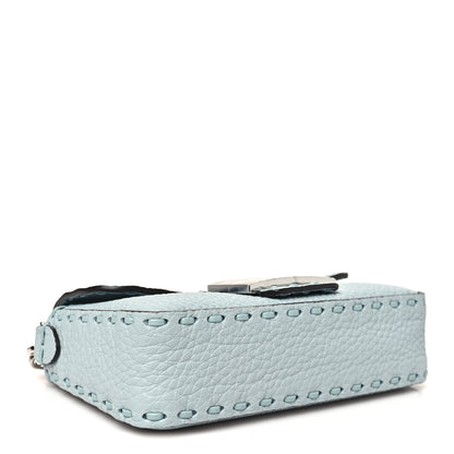 Fendi Cuoio Roma Sellerissima Nappa Sintetica Tape Stitch Mini Baguette Anice 4 of 9
