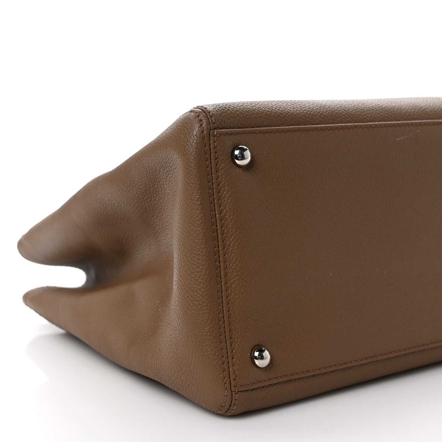 Calfskin Cerf Executive Shopper Tote Light Brown