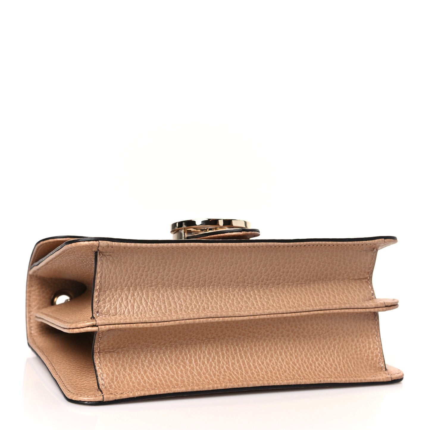 Dollar Calfskin Small Interlocking G Shoulder Bag Camelia