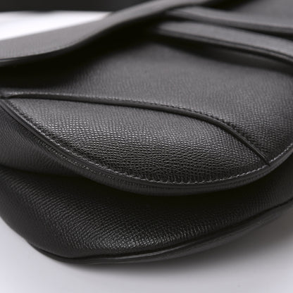 Christian Dior Grained Calfskin Saddle Bag Black 6 of 11