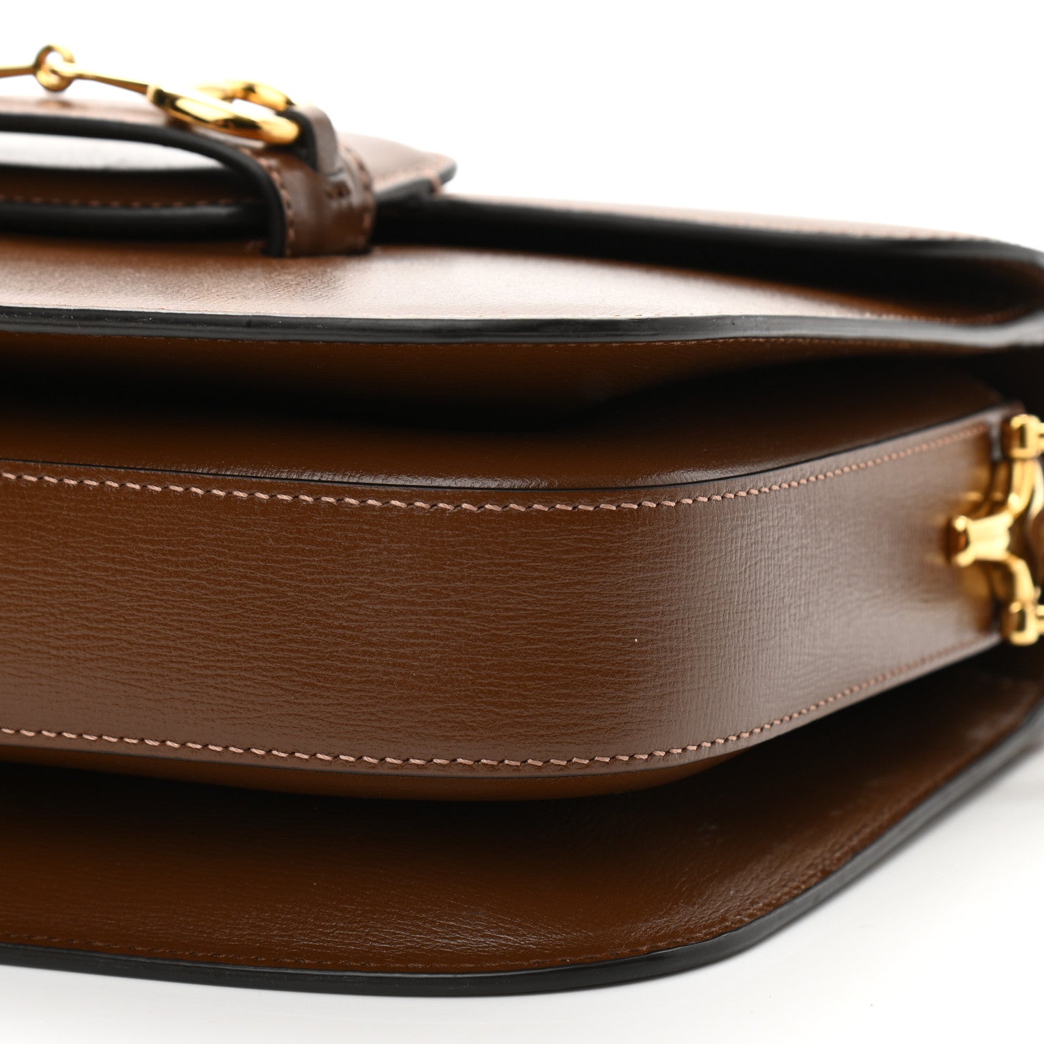 Gucci Azalea Calfskin Horsebit 1955 Shoulder Bag Brown Sugar 10 of 12