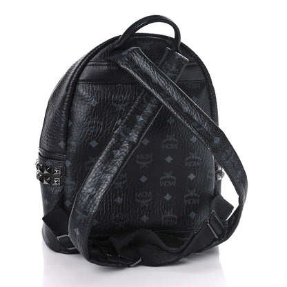 MCM Visetos Small Side Stud Stark Backpack Black 3 of 11