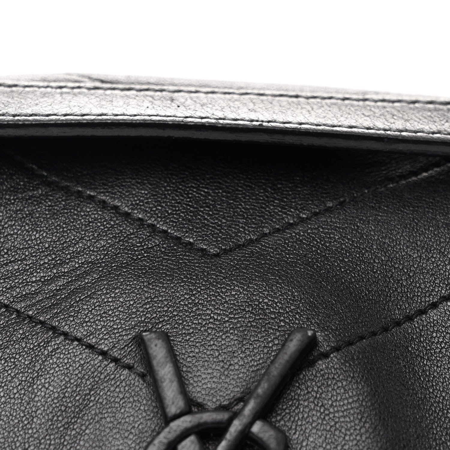 Saint Laurent Lambskin Matelasse Monogram Medium Niki Chain Satchel Black 8 of 11