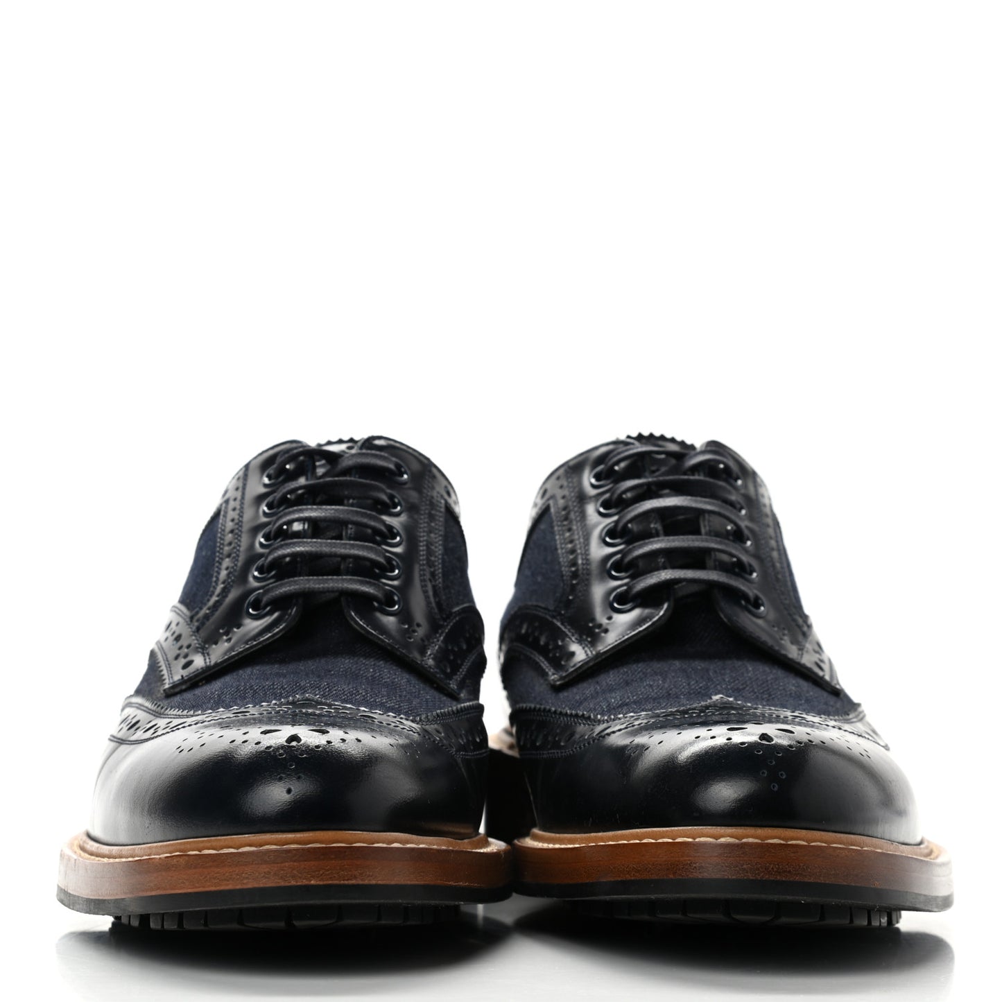 Calfskin Denim Mens Voltaire Derby Shoes 7 Marine