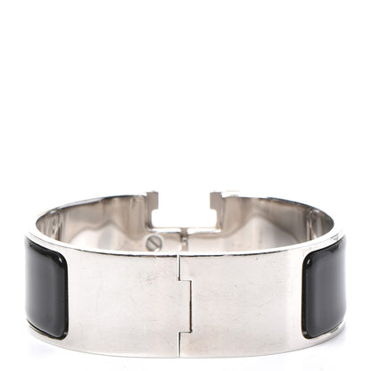 Hermes Enamel Wide Clic Clac H Bracelet PM Black 3 of 5