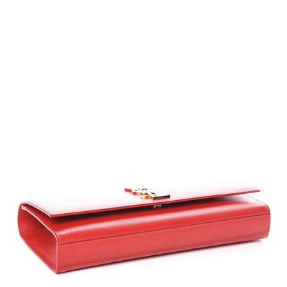 Saint Laurent Grain De Poudre Classic Monogram Cassandre Clutch New Red 4 of 8