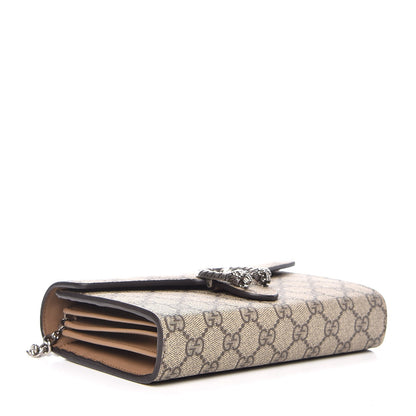 Gucci GG Supreme Monogram Mini Dionysus Chain Wallet Beige Taupe 4 of 8