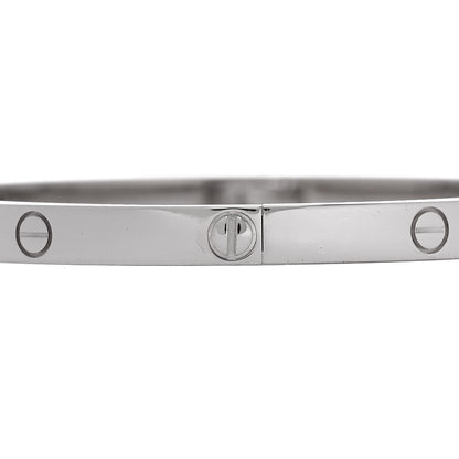 Cartier 18K White Gold Small LOVE Bracelet 15 5 of 7