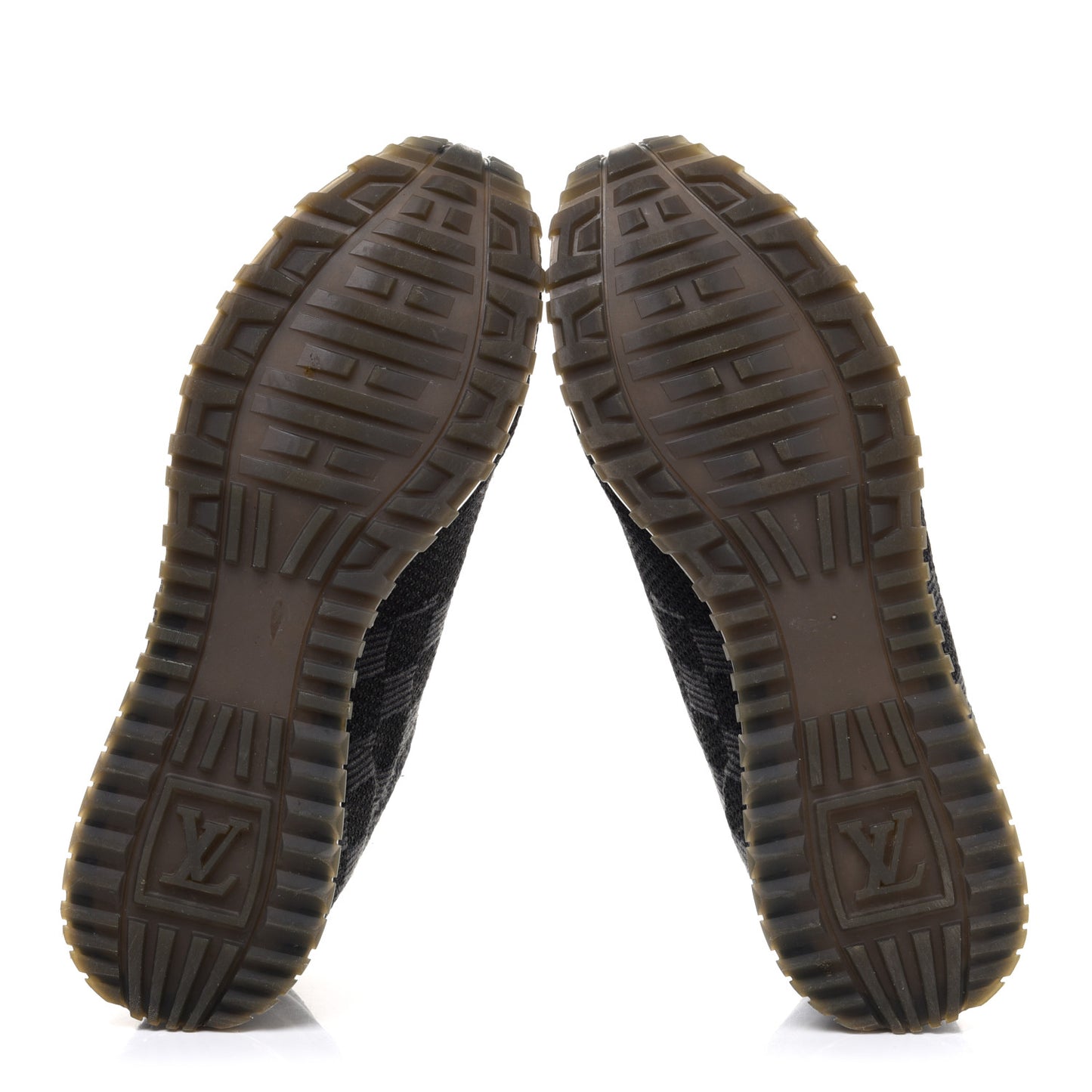 Calfskin Damier Run Away Sneakers 8 Graphite