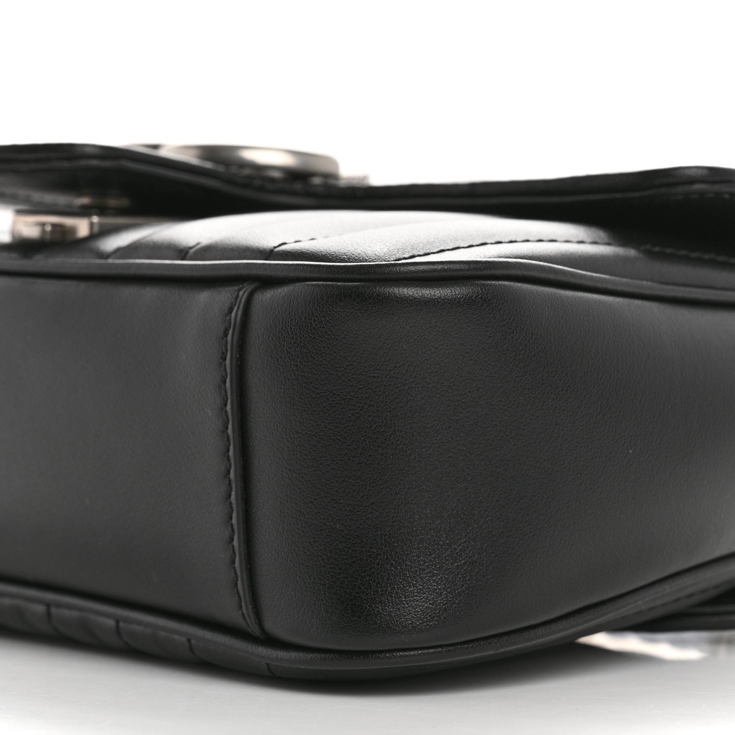 Calfskin Matelasse Aria Mini GG Marmont Shoulder Bag Black Black