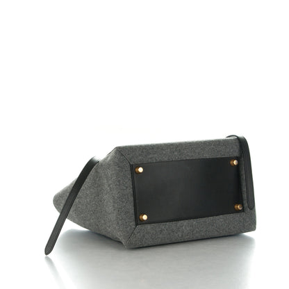 Celine Felt Calfskin Small Belt Bag Grey Black 4 of 12