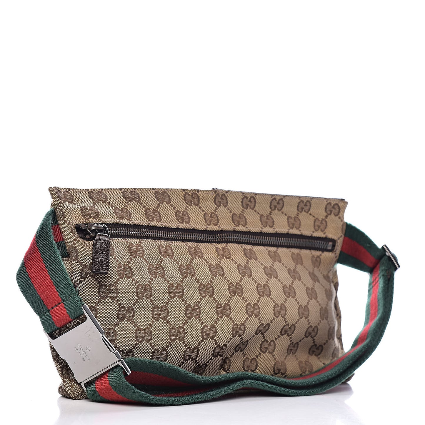 Monogram Web Belt Bag Dark Brown