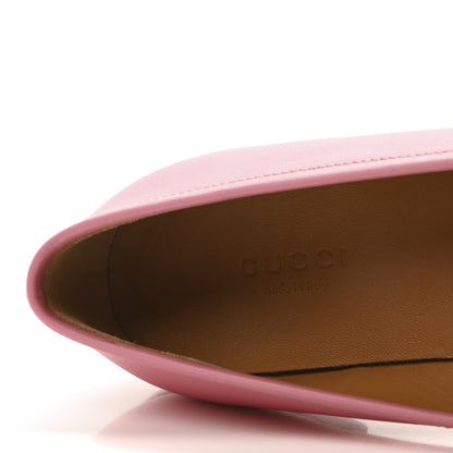 Gucci Betis Glamour Calfskin Womens Jordaan Loafers 39.5 Butterfly Pink 8 of 9