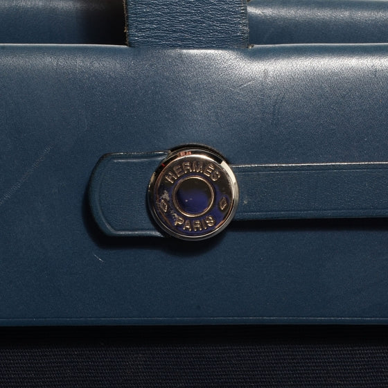 Hermes Toile Herbag Cabas 2-in-1 MM Navy 4 of 15