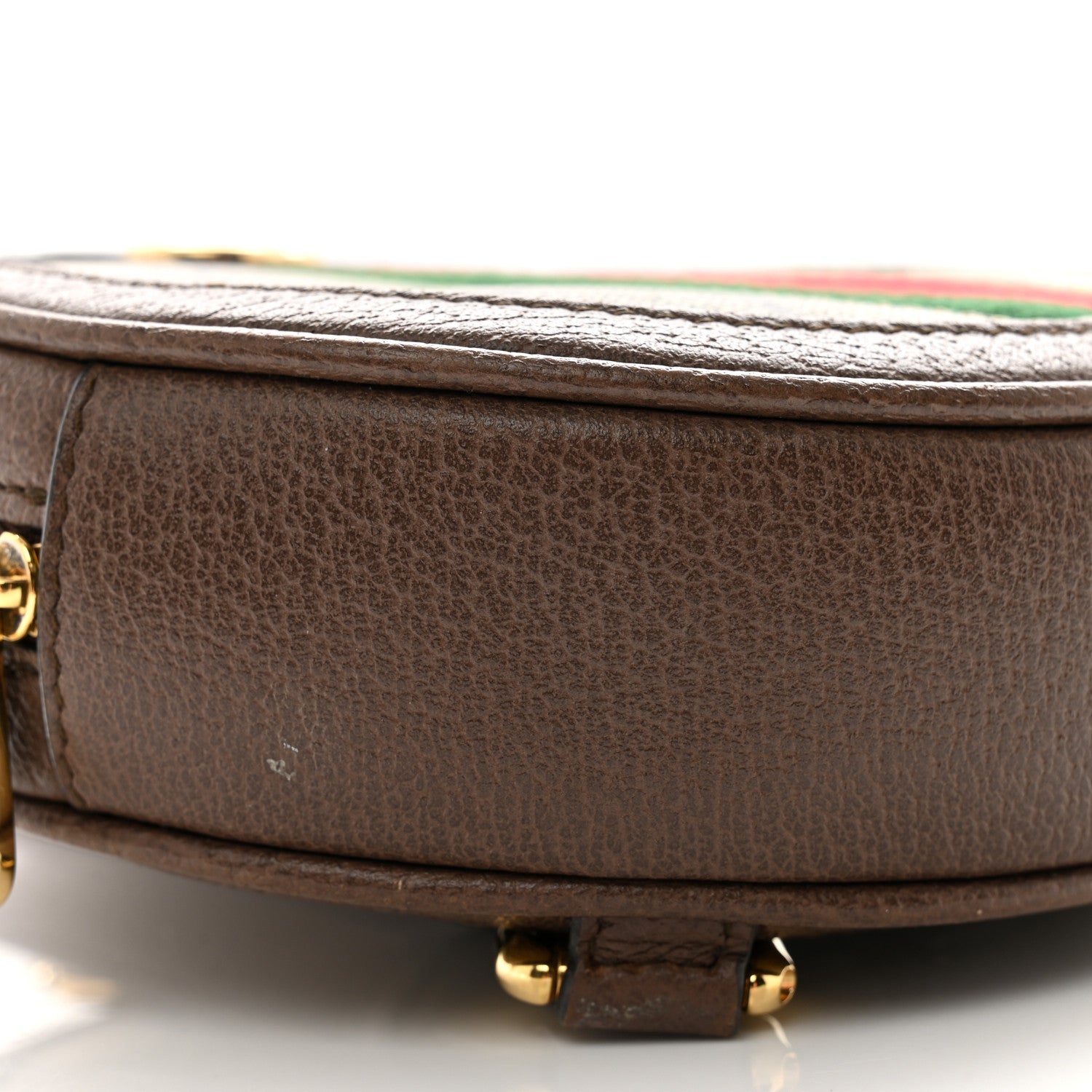 Gucci GG Supreme Monogram Web Mini Ophidia Round Backpack Brown 9 of 12