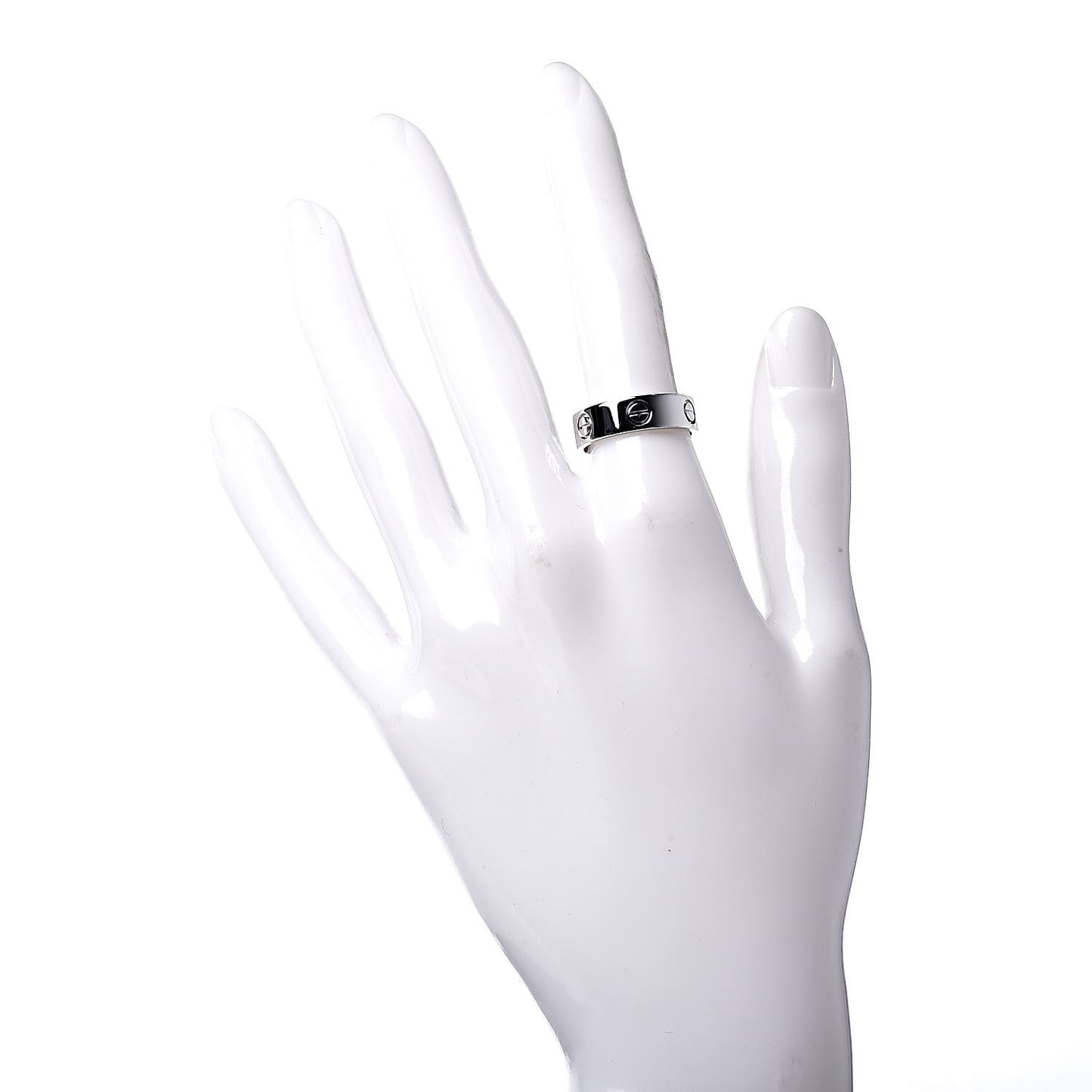 18K White Gold 5.5mm LOVE Ring 53 6.25