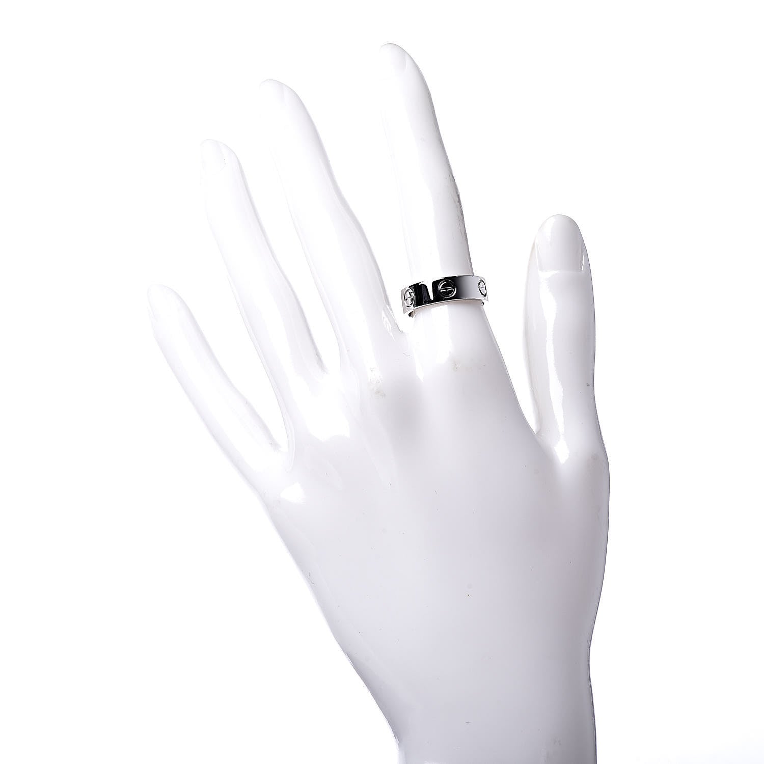 Cartier 18K White Gold 5.5mm LOVE Ring 53 6.25 2 of 4
