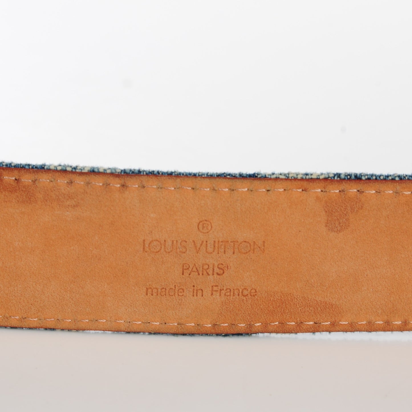 Monogram Denim Belt 80 32 Blue