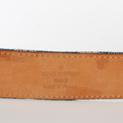 Louis Vuitton Monogram Denim Belt 80 32 Blue 5 of 9