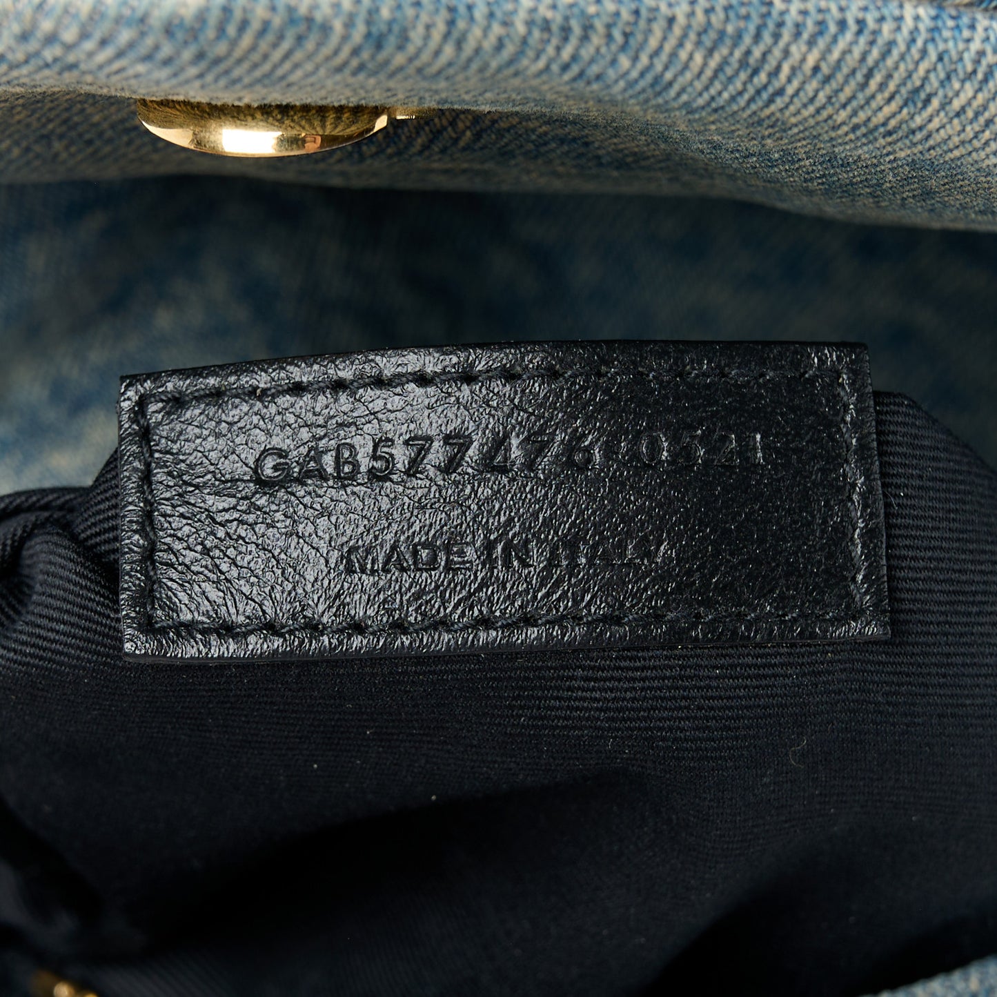 Denim Quilted Small Loulou Puffer Monogram Chain Satchel Blue Cinnamon