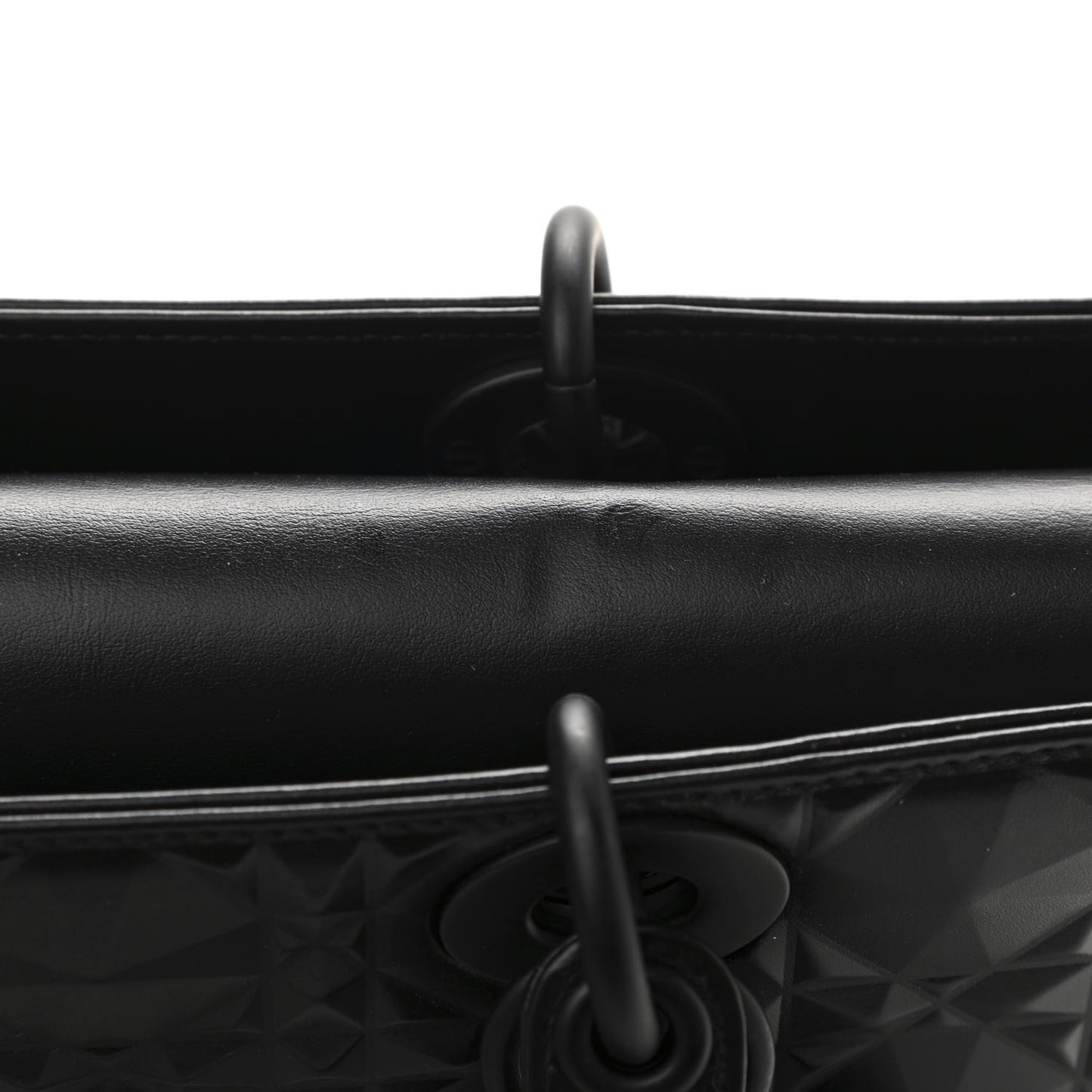 Calfskin Cannage Diamond Medium Lady D-Joy Black