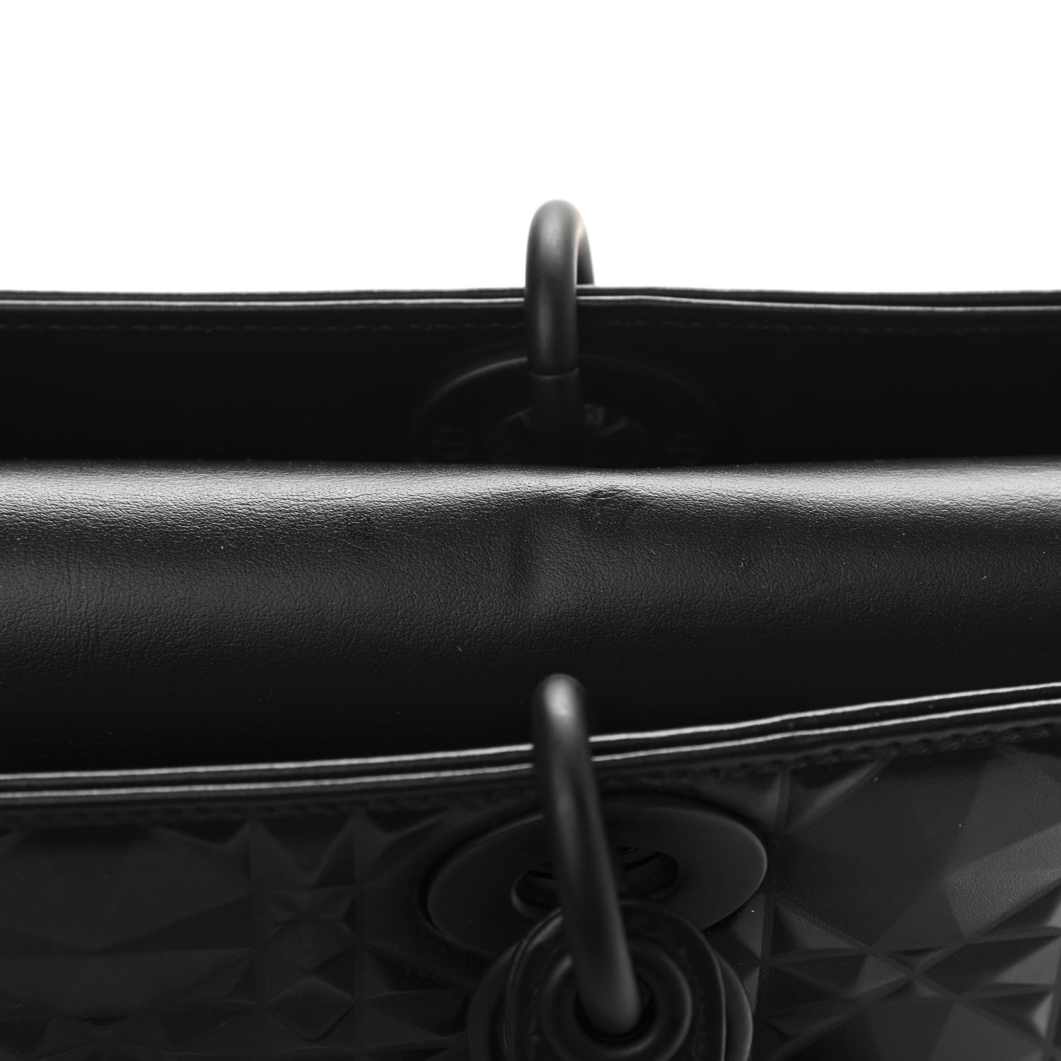 Christian Dior Calfskin Cannage Diamond Medium Lady D-Joy Black 10 of 11