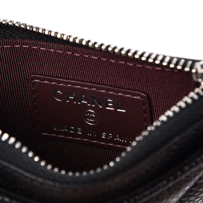 Chanel Caviar Quilted CC Zip Card Holder Black 6 of 8