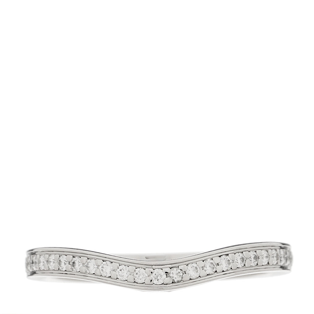 Cartier Platinum Diamond Ballerine Wedding Band Ring 47 4 1 of 6