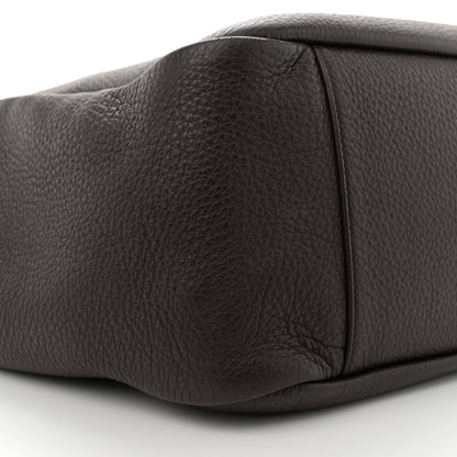 Saint Laurent Grained Deerskin Bea Tote Marron Fonce 9 of 11