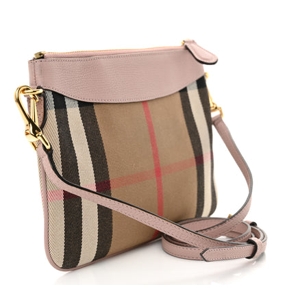 Burberry House Check Derby Peyton Crossbody Clutch Bag Pale Orchid 3 of 15