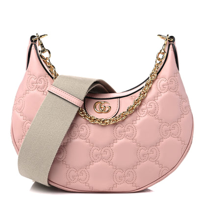 Gucci Calfskin GG Matelasse Small Hobo Shoulder Bag Perfect Pink Natural 1 of 8