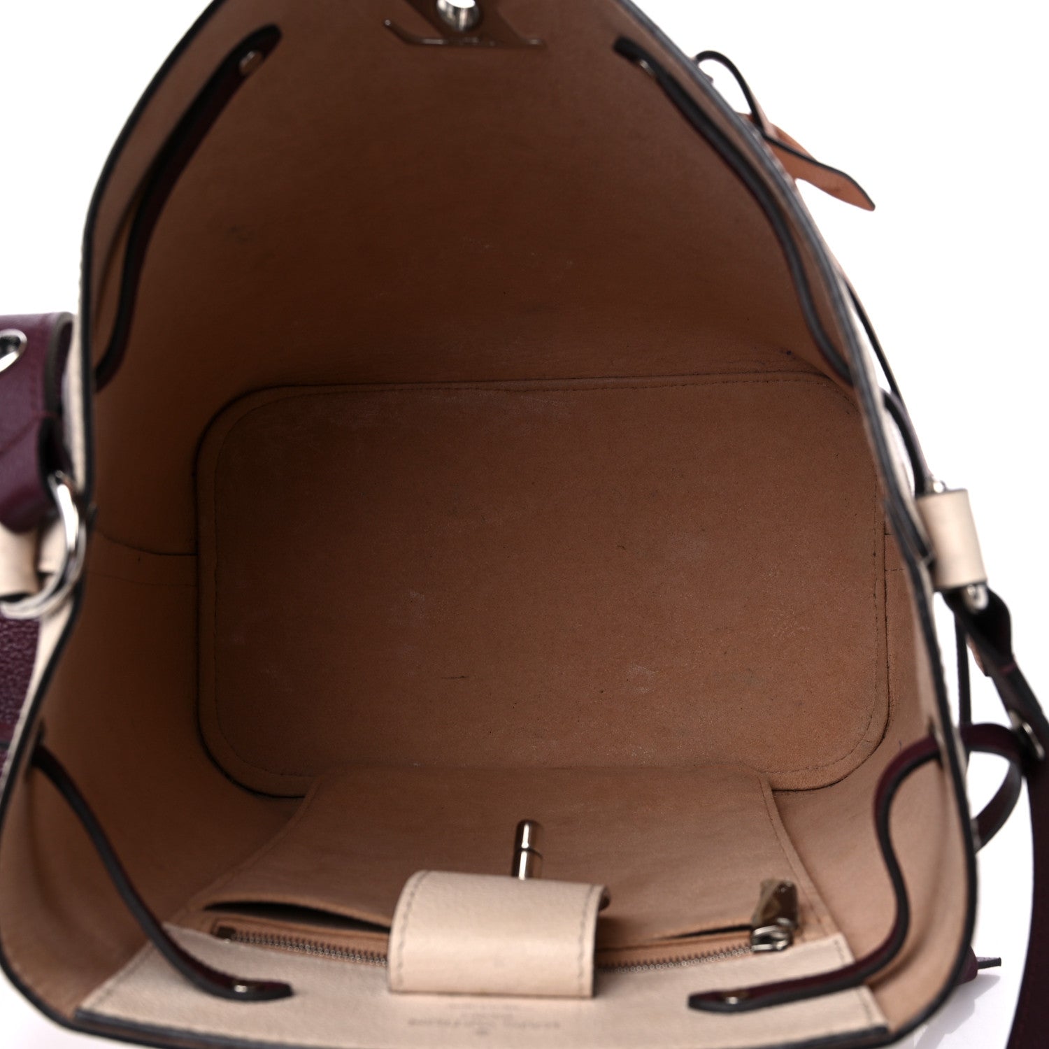 Louis Vuitton Calfskin Lockme Bucket Soie Quartz Calla 5 of 11