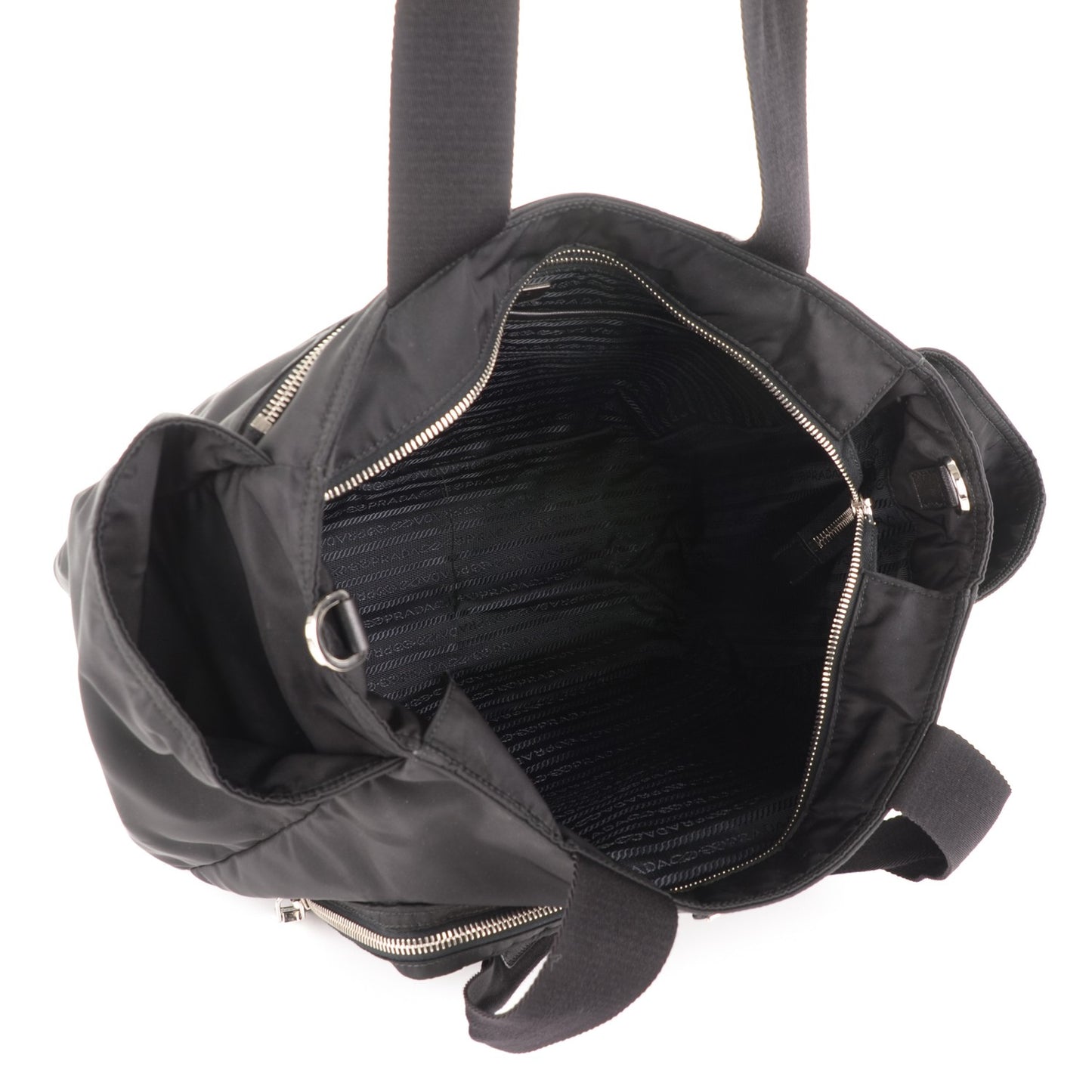 Tessuto Nylon Vela Diaper Bag Black