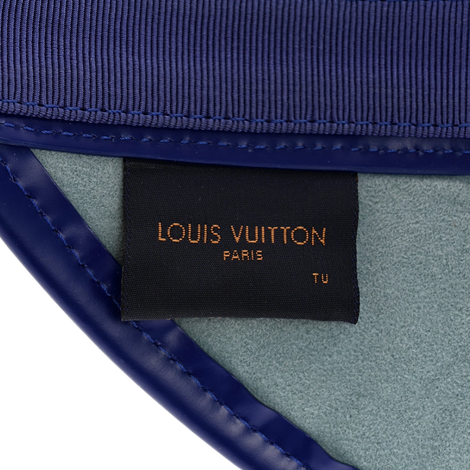 Louis Vuitton Calfskin Raffia Monogram Strawgram Visor Blue 7 of 8